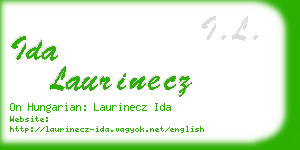 ida laurinecz business card